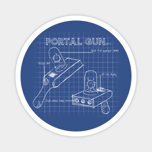 Portal Gun Blueprint Magnet